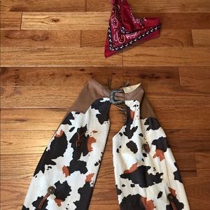 Cowboy chaps and bandanna costume